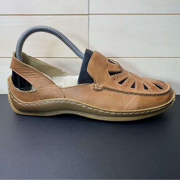 Rieker Shoes - Rieker Tan Cut-Out Flats Size 6.5-7
